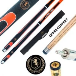 Coffret Lord-Cue Xtrem-Shot Orange : Une Queue 2 En 1 Pour Performer Au Pool Anglais