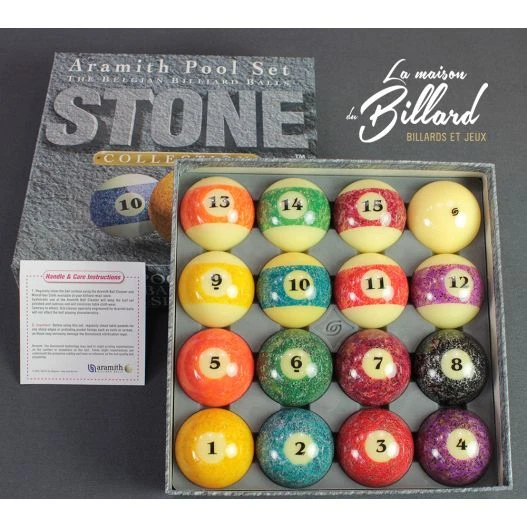 Boules De Billard Américain STONE 57,2 mm, Édition Collector D’Aramith