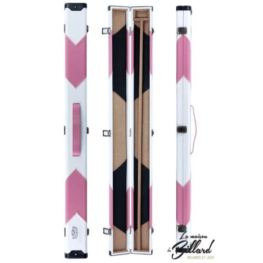 Boitier Queue Billard Rose Et Blanc