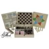 Coffret Multi Jeux En Bois Finition Luxe (20 Jeux)