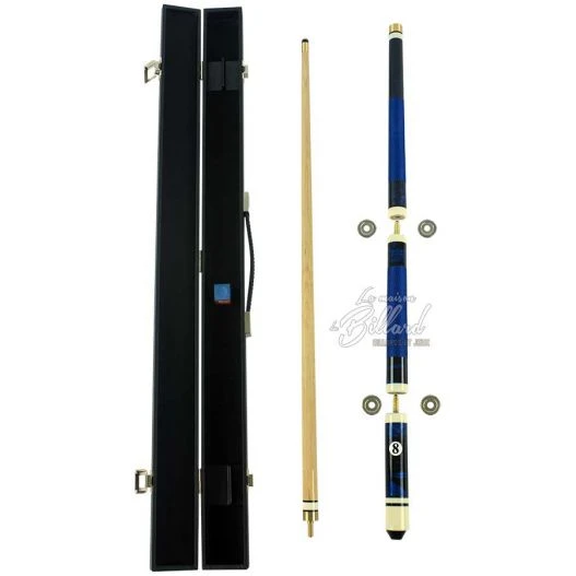 Coffret Queue De Billard Mixte 4 Parties Bleue