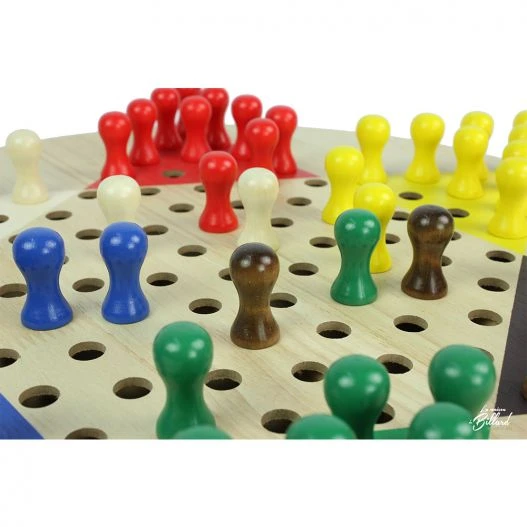 Jeu Dames Chinoises + Jeu Du Moulin, 2 énormes Succès Sur 1 Seul Plateau En Bois – Image 3