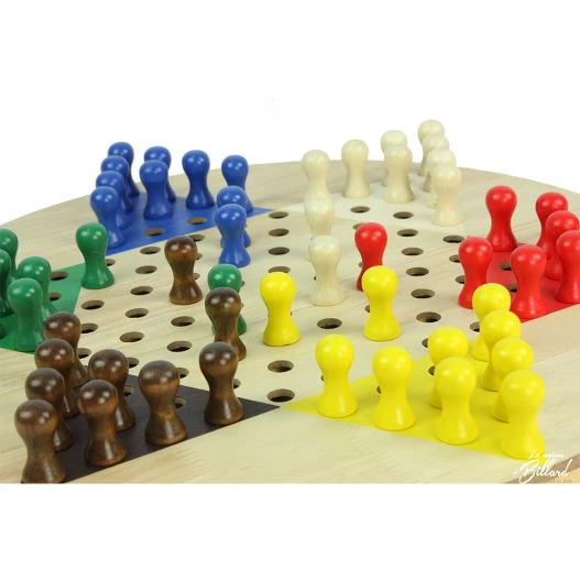 Jeu Dames Chinoises + Jeu Du Moulin, 2 énormes Succès Sur 1 Seul Plateau En Bois – Image 4