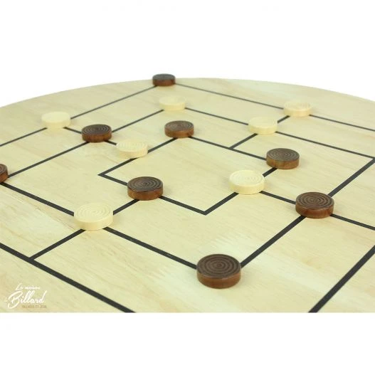 Jeu Dames Chinoises + Jeu Du Moulin, 2 énormes Succès Sur 1 Seul Plateau En Bois – Image 7