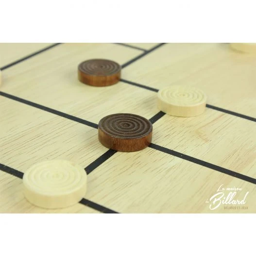 Jeu Dames Chinoises + Jeu Du Moulin, 2 énormes Succès Sur 1 Seul Plateau En Bois – Image 8