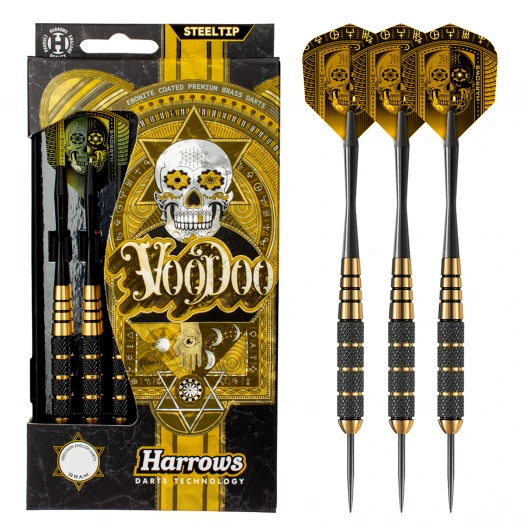 Fléchettes Harrows Acier Voodoo Brass 23 GK