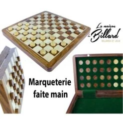 Jeu De Dames Marqueté Et Magnétique