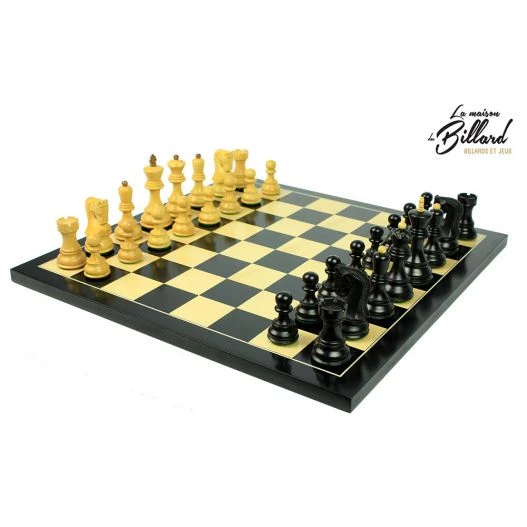 Superbe Jeu D’échecs En Finition ébène Et Buis (Taille Compétition) – Image 16