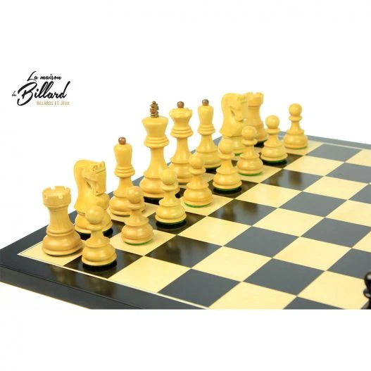 Superbe Jeu D’échecs En Finition ébène Et Buis (Taille Compétition) – Image 17