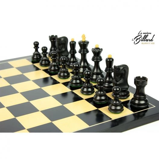 Superbe Jeu D’échecs En Finition ébène Et Buis (Taille Compétition) – Image 18