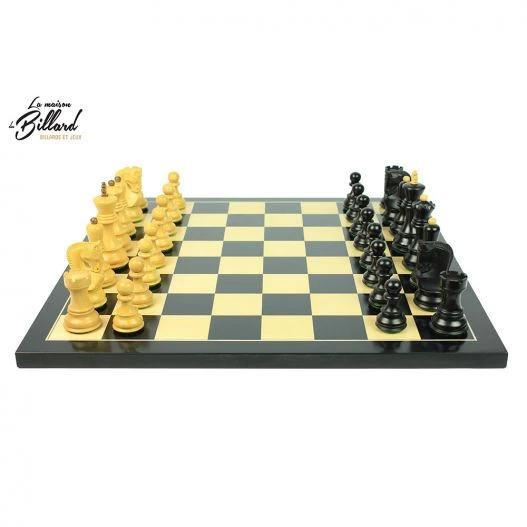 Superbe Jeu D’échecs En Finition ébène Et Buis (Taille Compétition) – Image 19