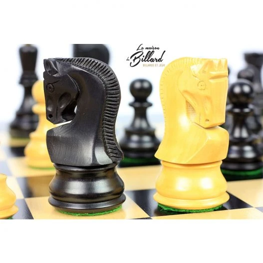 Superbe Jeu D’échecs En Finition ébène Et Buis (Taille Compétition) – Image 5