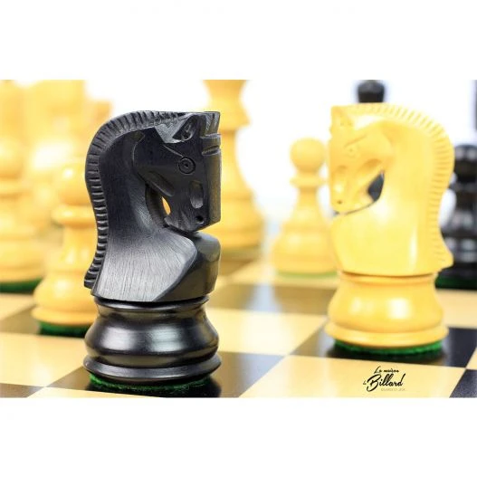Superbe Jeu D’échecs En Finition ébène Et Buis (Taille Compétition) – Image 10