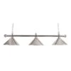 Luminaire 3 Globes Métal Chrome Barre Chrome
