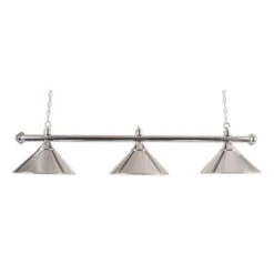 Luminaire 3 Globes Métal Chrome Barre Chrome