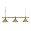 Luminaire 3 Globes Métal Laiton Barre Laiton