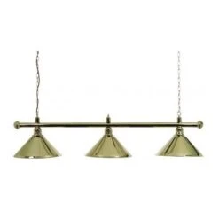 Luminaire 3 Globes Métal Laiton Barre Laiton