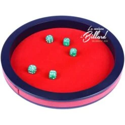 Piste De Dés Bois Et Simili Cuir Rouge