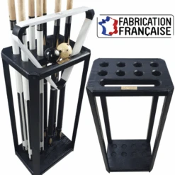 Porte-queue De Billard Design "Full Black" Ă Poser Au Sol