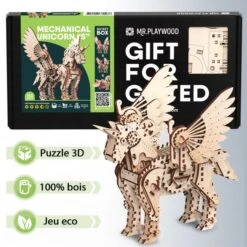 Puzzle 3D Licorne Mécanique "S" : Le Puzzle Adulte Qui Se Transforme En Jouet Féérique