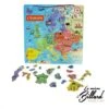 Puzzle Magnétique Carte D’Europe Avec Support En Bois