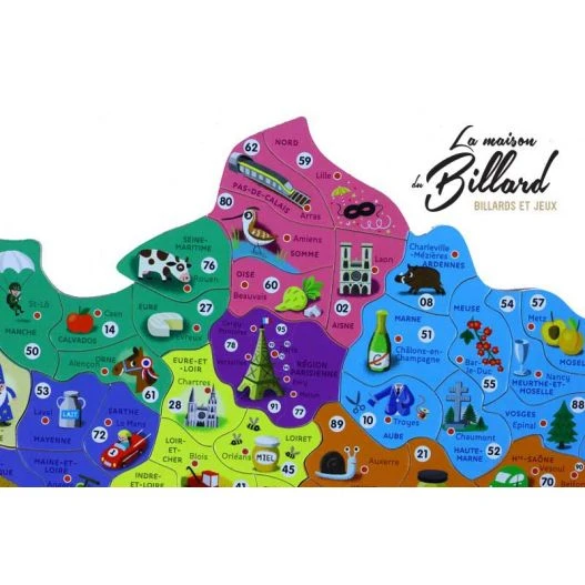 Puzzle En Bois Carte De France Et Régions – Image 5