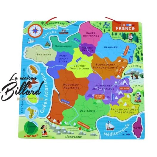 Puzzle En Bois Carte De France Et Régions – Image 7