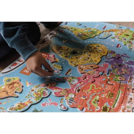 Puzzle En Bois Magnétique Carte Du Monde – Image 2