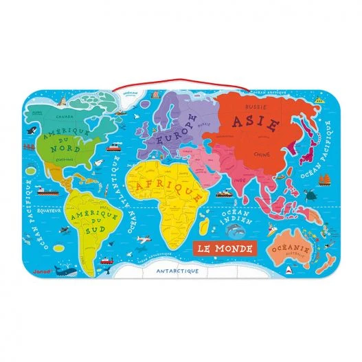 Puzzle En Bois Magnétique Carte Du Monde – Image 4