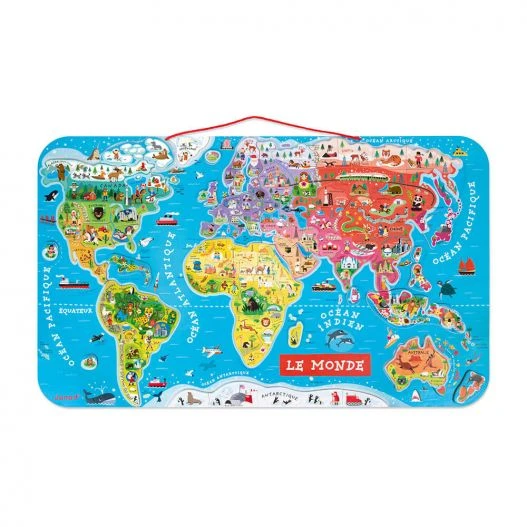 Puzzle En Bois Magnétique Carte Du Monde – Image 5