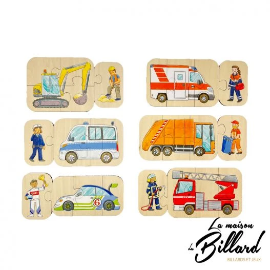 Puzzle Métiers, Un Superbe Jouet En Bois Pour Les Enfants Dès 2 ans