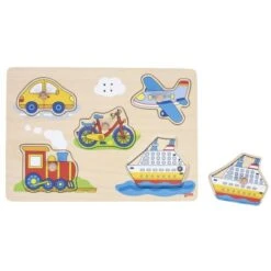 Puzzle Sonore Véhicules En Bois - Éveillez Les Sens Et Explorez Le Monde