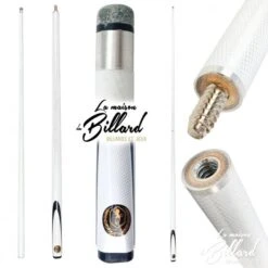 Queue En Fibre Lord-Cue Blanche : Perfectionnez Votre Jeu Avec Cette Queue 3 En 1